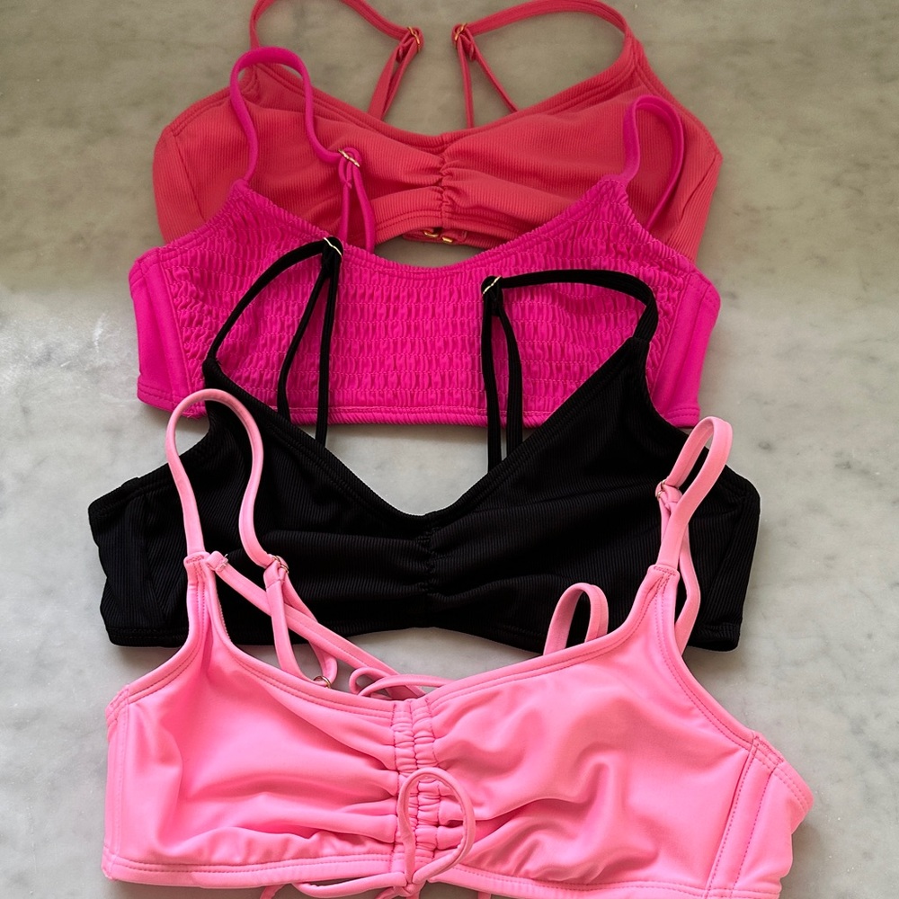 4 Bikini Tops Wild Fable and Shade & Shore Size XS